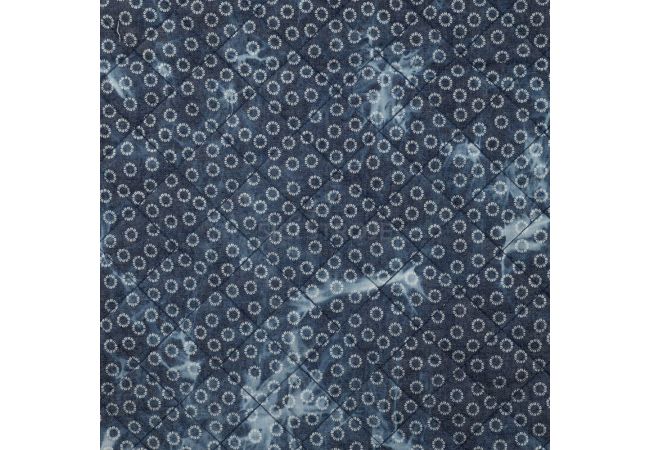 Chambray Tie Dye Print Quilt - Denim