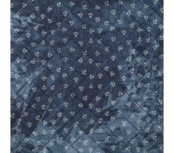 Chambray Tie Die Print Quilt - Denim