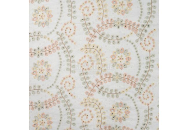 Cotton Multi Embroidery Lexy - Khaki Multicolor