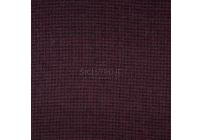 Viscose Checks - Bordeaux/Black