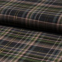 Lurex Check - Old Rose Khaki
