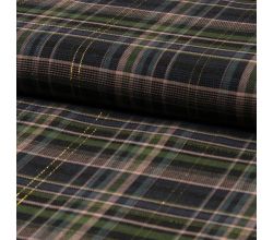 Lurex Check - Old Rose Khaki