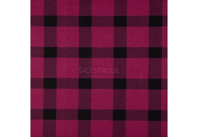 Glasgow Print - Check, Dark Fuchsia