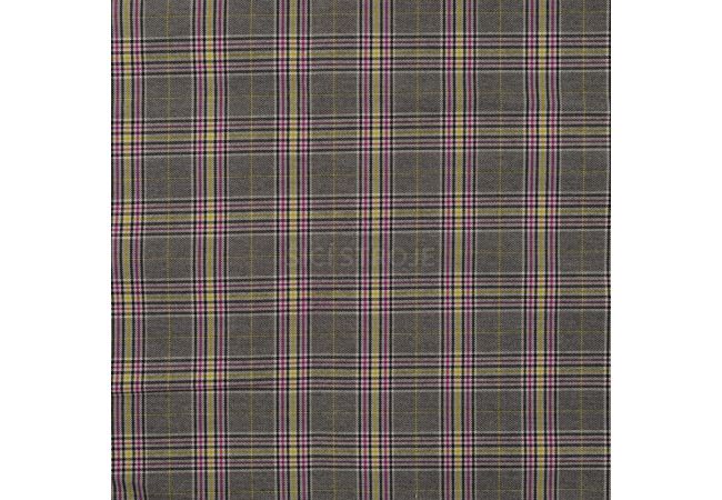 Bengaline Check Fina - Cyclam Lime