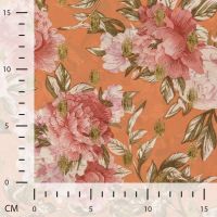 Poly Foil Print - Flowers, Peach