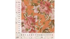 Poly Foil Print - Flowers, Peach