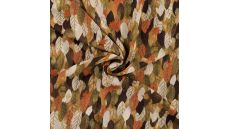 Poly Foil Print - Flowers, Brown
