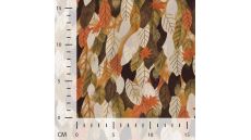 Poly Foil Print - Flowers, Brown