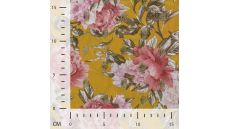 Poly Foil Print - Flowers, Ochre