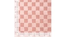 High Low Checked Fur - Old Pink