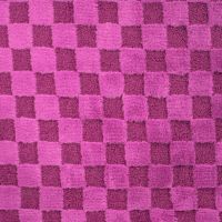 High Low Checked Fur - Cyclam