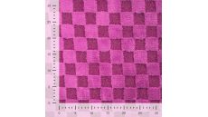 High Low Checked Fur - Cyclam