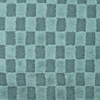 High Low Checked Fur - Dark Dusty Mint