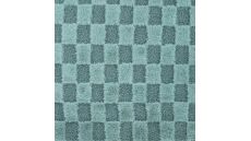 High Low Checked Fur - Dark Dusty Mint