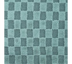High Low Checked Fur - Dark Dusty Mint