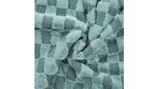 High Low Checked Fur - Dark Dusty Mint