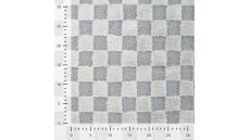 High Low Checked Fur - Silver Grey