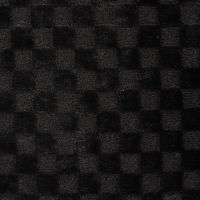 High Low Checked Fur - Black