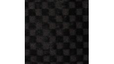 High Low Checked Fur - Black