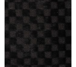 High Low Checked Fur - Black