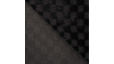 High Low Checked Fur - Black