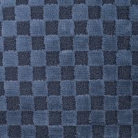 High Low Checked Fur - Denim