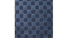 High Low Checked Fur - Denim