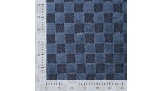 High Low Checked Fur - Denim