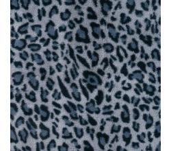 Fake Fur Leopard - Denim