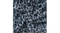 Fake Fur Leopard - Denim