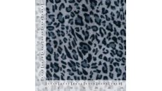 Fake Fur Leopard - Denim