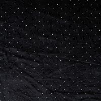 Velour With Dew Drops - Black Silver