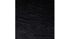 Velour With Dew Drops - Black Silver
