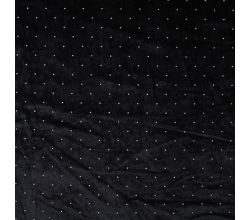 Velour With Dew Drops - Black Silver