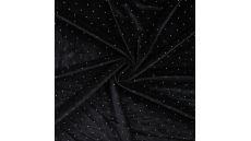 Velour With Dew Drops - Black Silver
