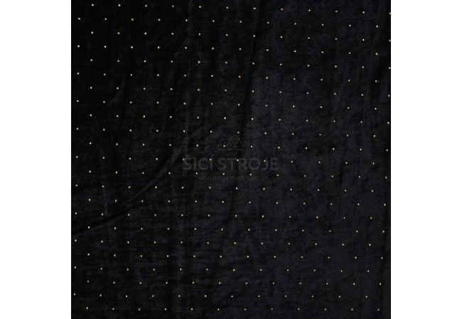 Velour With Dew Drops - Black Gold