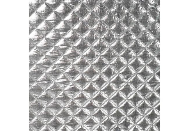 Quilted Poly Creased - Silver Grey
