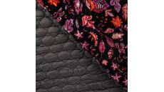 Velour Quilt Karola Print - Flowers, Fuchsia