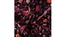 Velour Quilt Karola Print - Flowers, Fuchsia