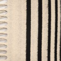 Fringed Cape Kimo - Patch, Black Ecru