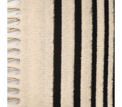 Fringed Cape Kimo - Patch, Black Ecru
