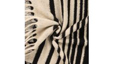 Fringed Cape Kimo - Patch, Black Ecru