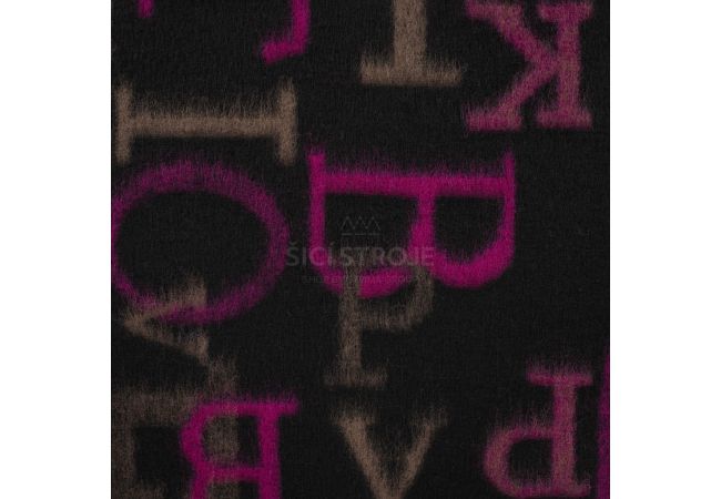 Colored Letters Keith - Cyclam Black