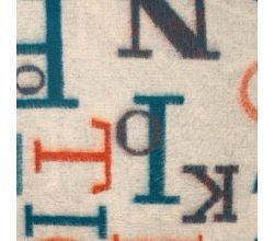 Colored Letters Keith - Indigo Orange Off White