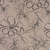 Scuba Suede Flower Print - Big Flower, Taupe