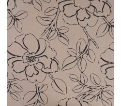 Scuba Suede Flower Print - Big Flower, Taupe