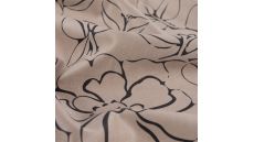 Scuba Suede Flower Print - Big Flower, Taupe
