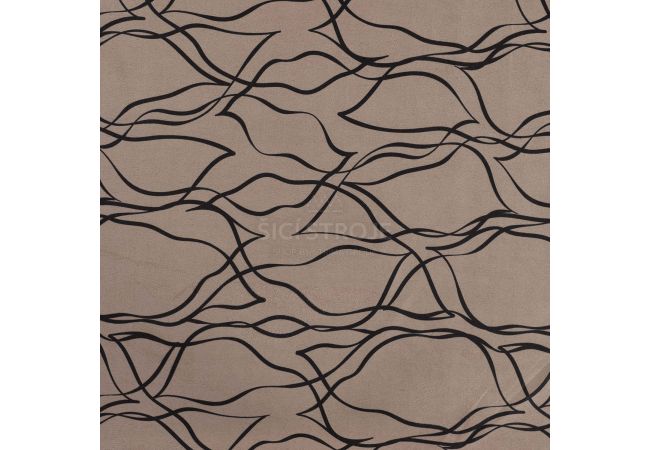 Scuba Suede Flame Print - Brush Strokes, Taupe