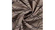Scuba Suede Flame Print - Brush Strokes, Taupe
