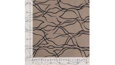 Scuba Suede Flame Print - Brush Strokes, Taupe